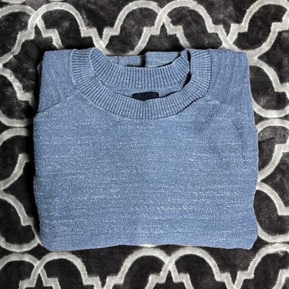 Gap Cotton Tweed Sweater Women's Medium Pullover Crewneck Light Blue Jumper - Picture 8 of 8